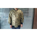 Hot selling solid color men's casual silk face windproof sports bomber jacket